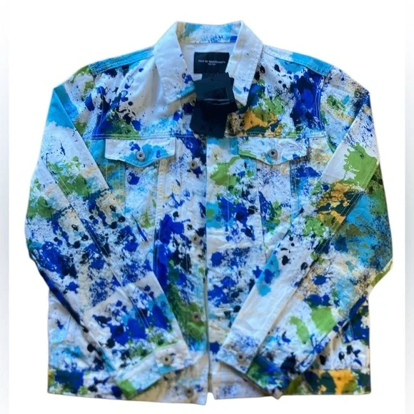 NWT Cult of Individuality Type 2 Splatter Jacket Men’s Size XL Rare Denim - Picture 1 of 8